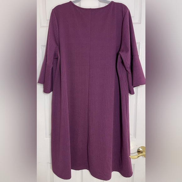 CHELSEA TAYLOR Women’s Plus Size‎ Dress Purple Plaid Size 3X - Picture 6 of 7